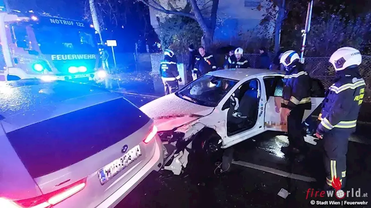 Verkehrsunfall mit fünf Fahrzeugen in Wien-Hietzing