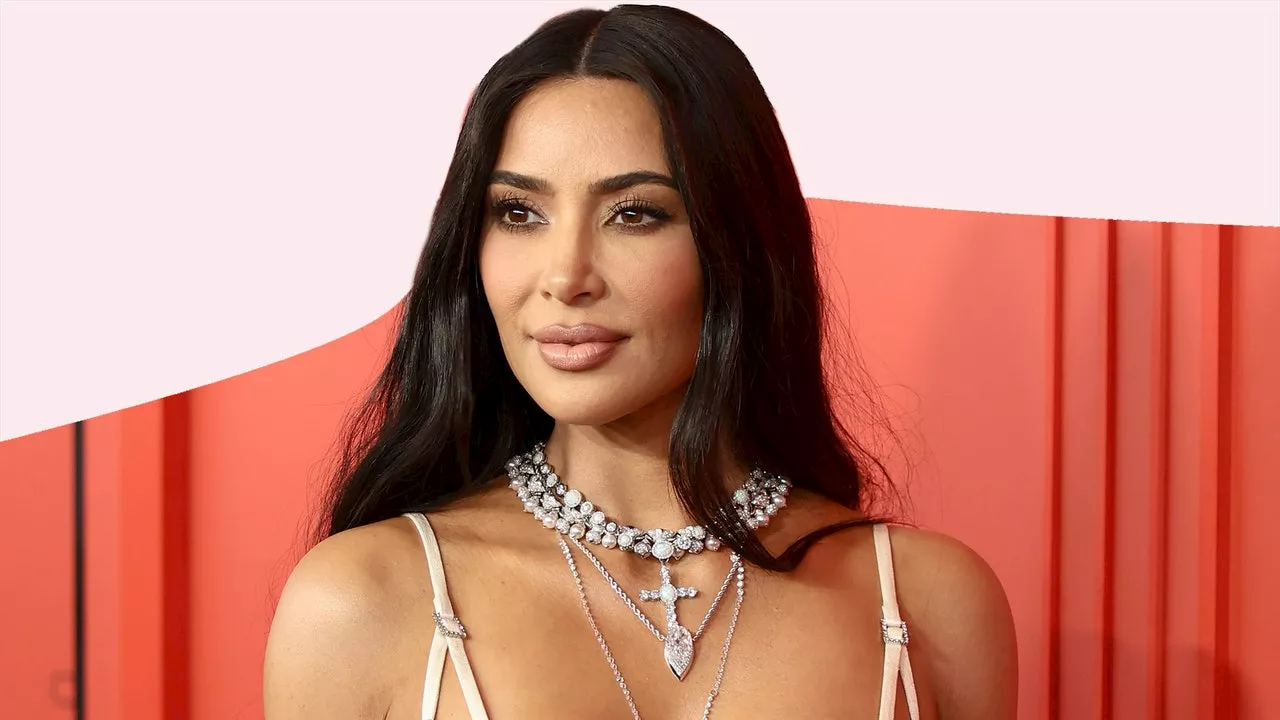 Kim Kardashian Really Committed to the Bit With This See-Through Crystal Outfit