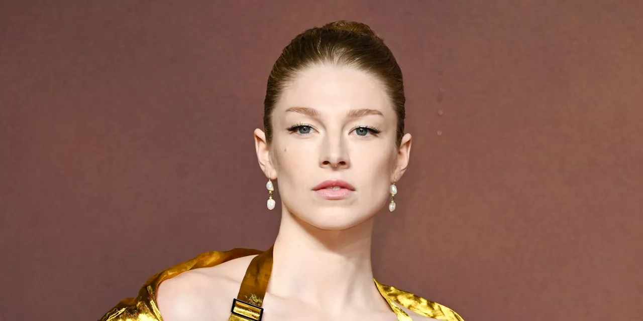 Hunter Schafer Wore a Liquid Gold Two-Piece to the 'Hunger Games' Premiere