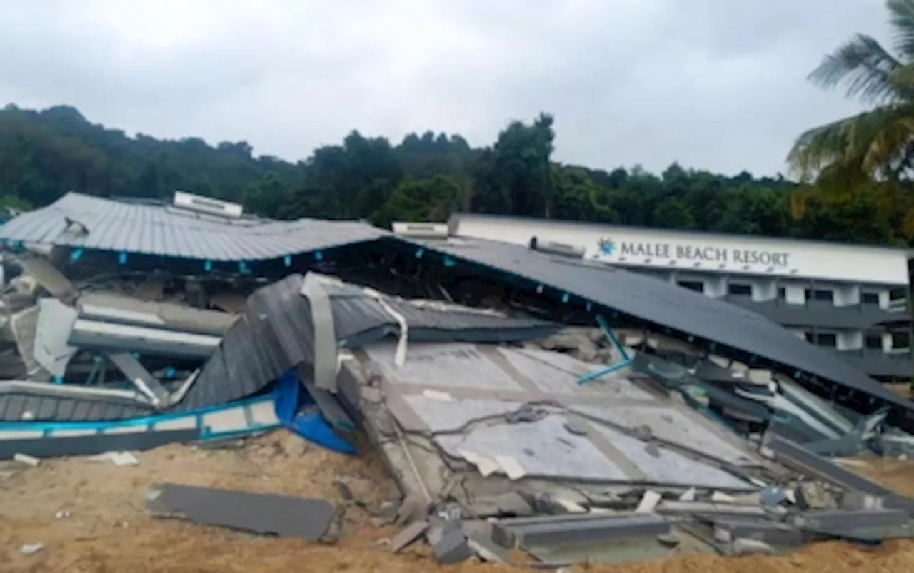 Fire and Rescue Dept: Four Myanmar workers feared buried alive after resort building in Perhentian island collapses