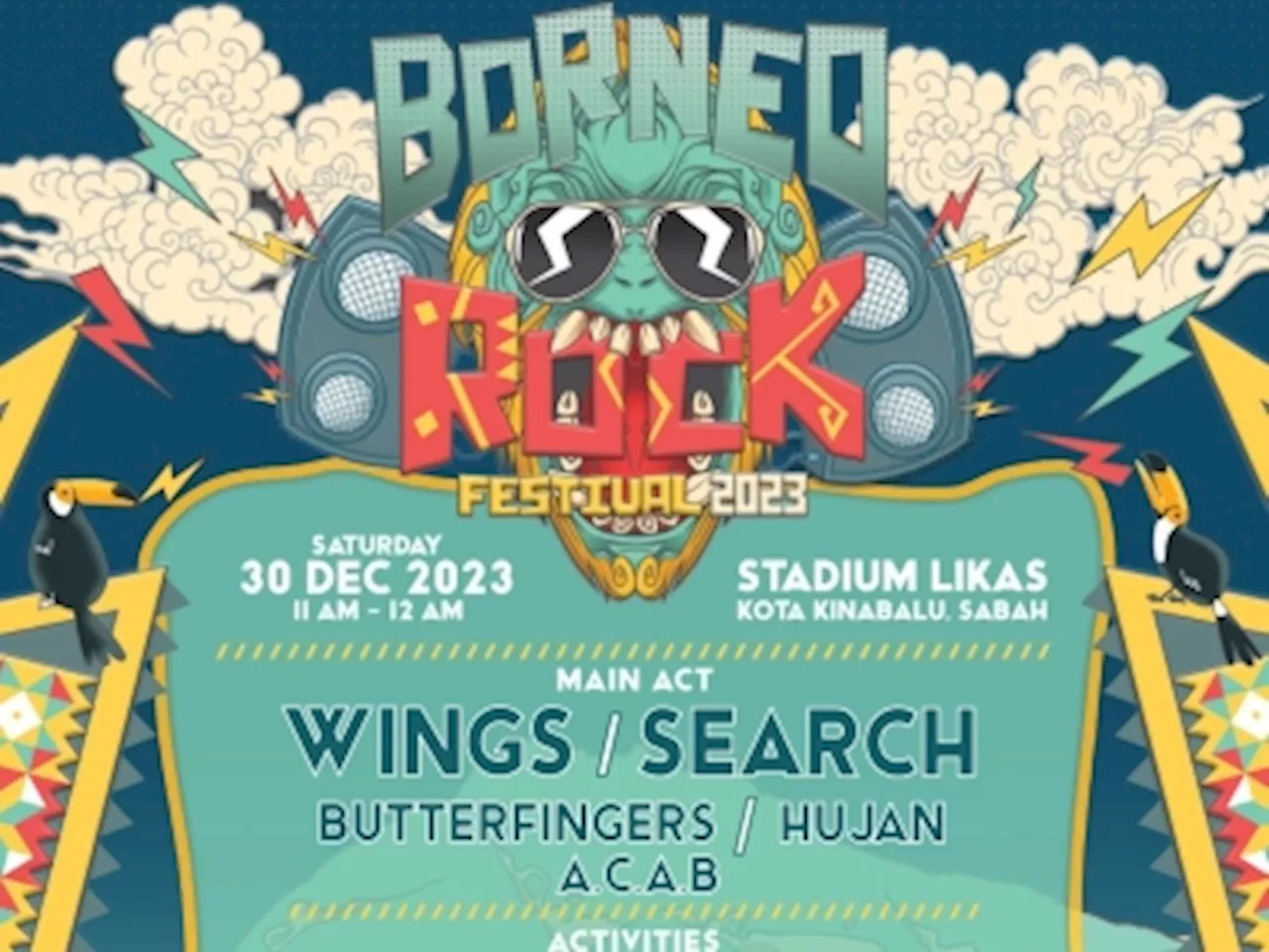 Malaysian rock legends Wings, Search, Hujan, and A.C.A.B to headline Borneo Rock Festival