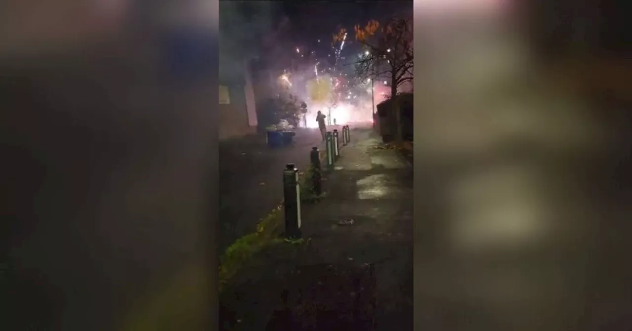 Terrifying footage shows teens fighting with fireworks on Tameside street