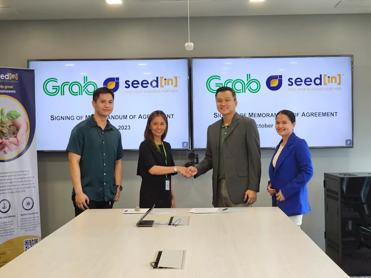 Grab and Seedin collaborate to provide more benefits for Filipino Investors and SMEs