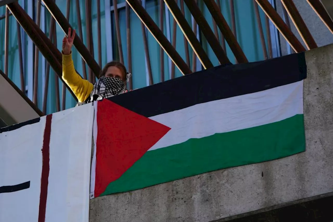 Pro-Palestinian protesters scale Scottish Parliament