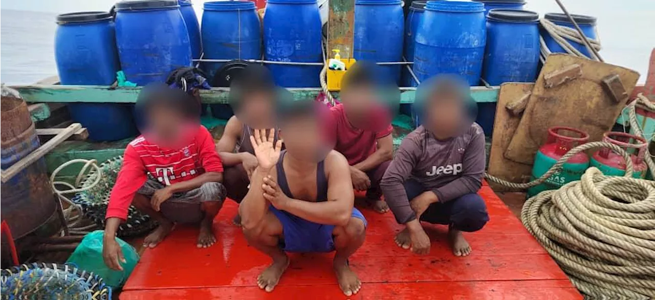 5 nelayan warga asing bersama 700kg hasil laut ditahan, tiada permit sah