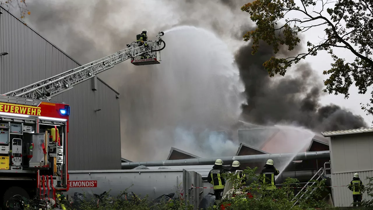 Feuer in Bielefelder Textilwerk