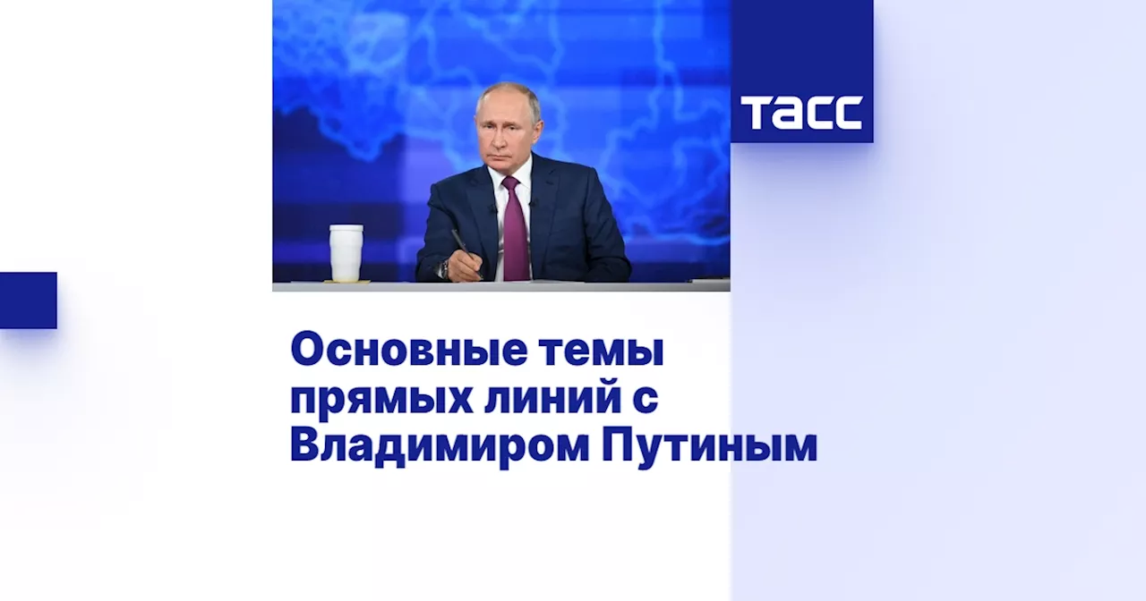 Основные темы прямых линий с Владимиром Путиным