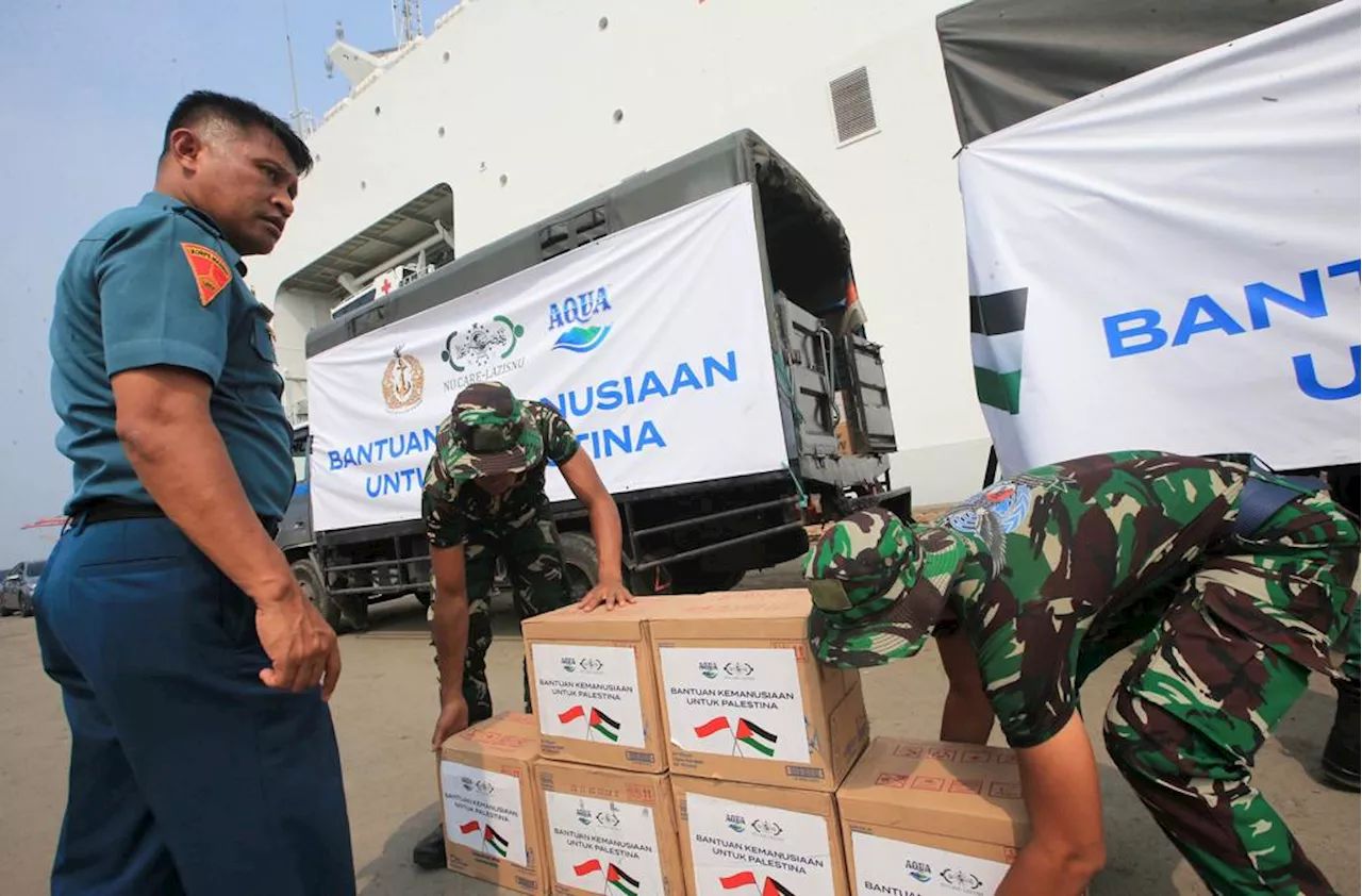 Gandeng LazisNU dan TNI AL, Danone Kirim Bantuan Puluhan Ribu Botol AQUA ke Palestina