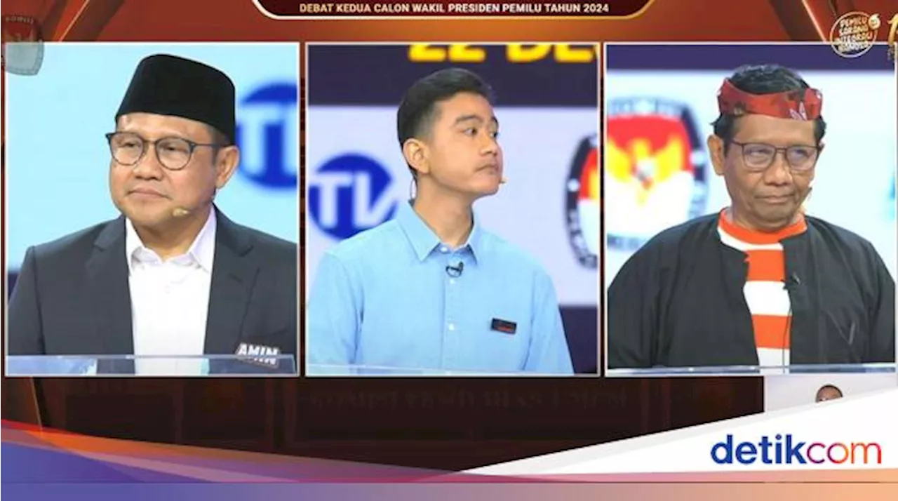 Closing Statement Cak Imin, Gibran, dan Mahfud Md soal Ekonomi di Debat Pilpres