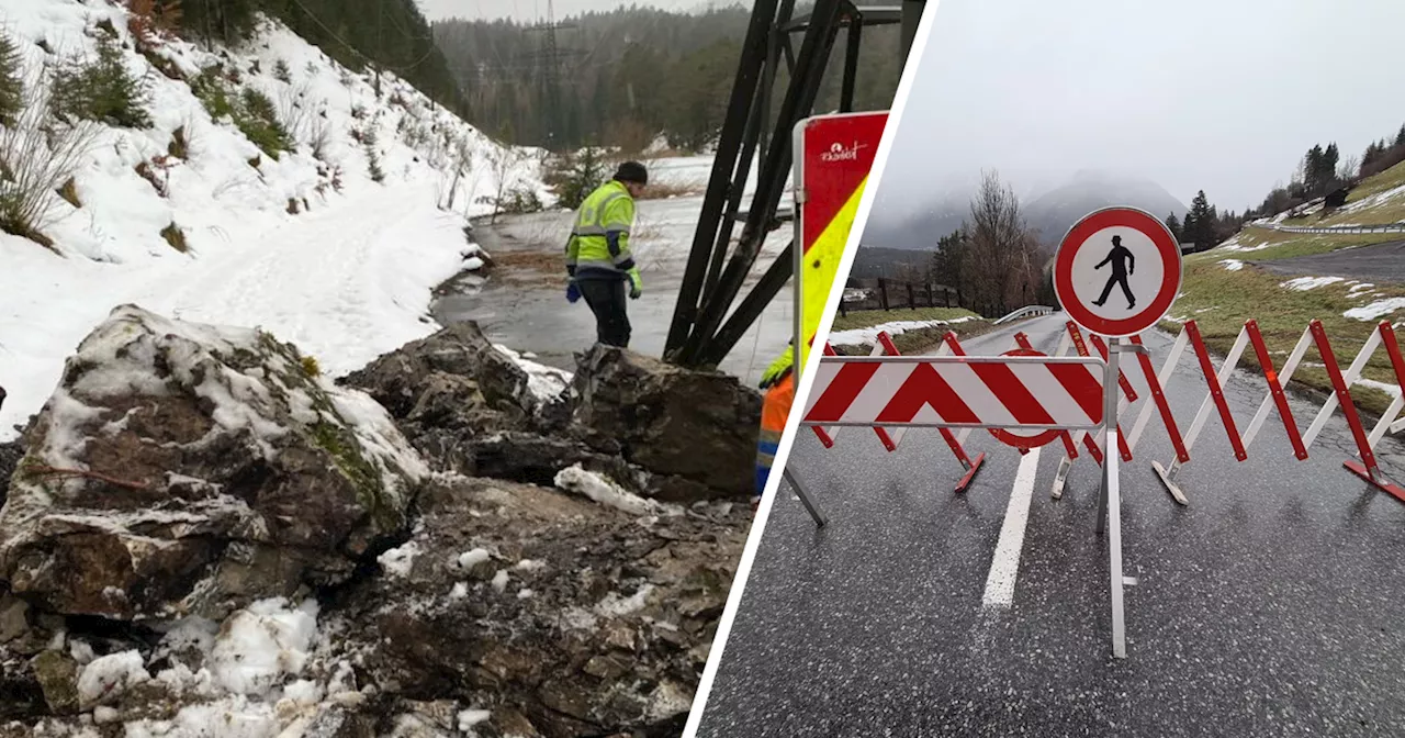 Sturmböen, Schnee und Regen in Tirol: Mehrere Straßen gesperrt, Stromausfälle großteils behoben