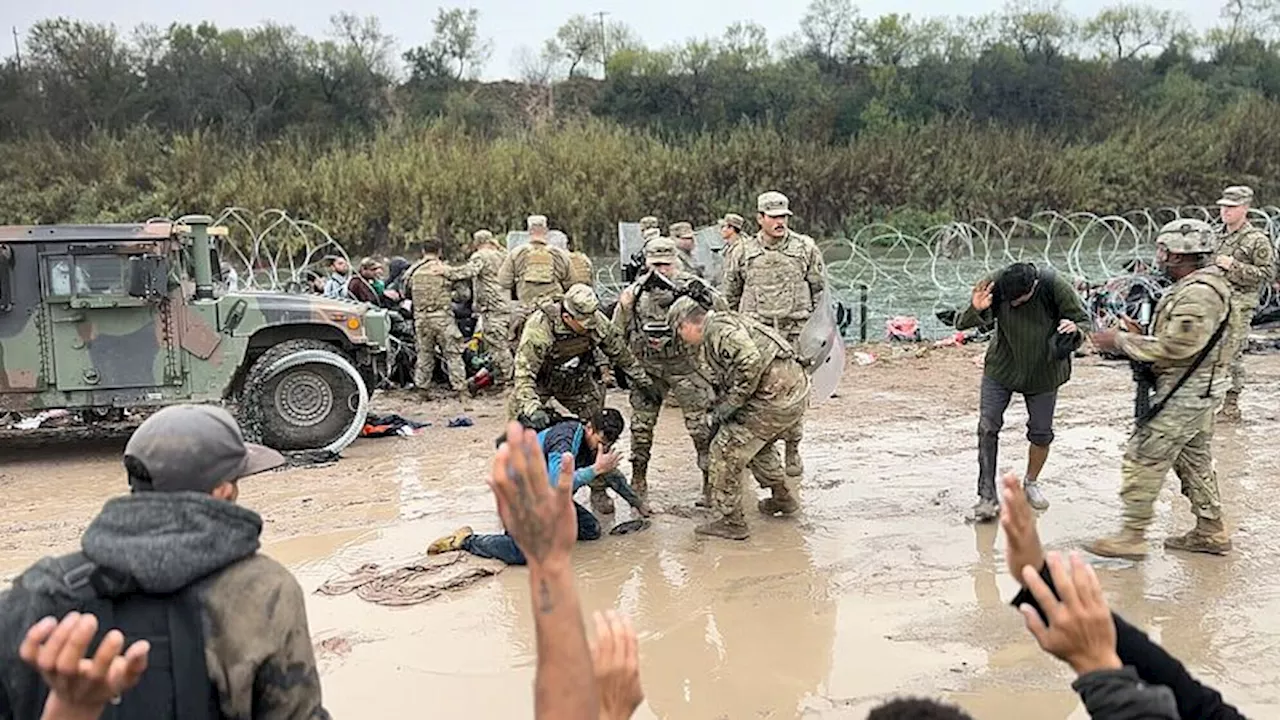 Amerikaanse militairen sturen naar de grens met Mexico om migranten tegen te houden