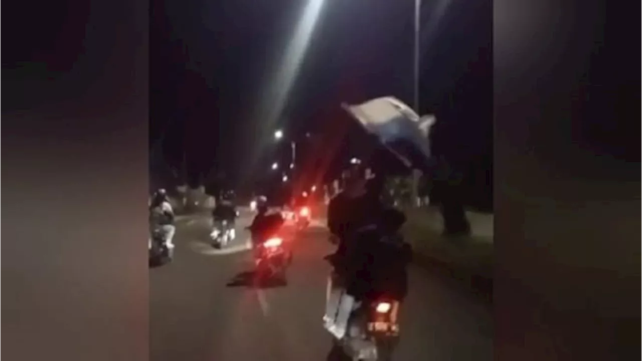 Konvoi Ugal-ugalan Sok Jagoan di Jalan, Geng Motor Tasikmalaya Apes Diciduk Brimob