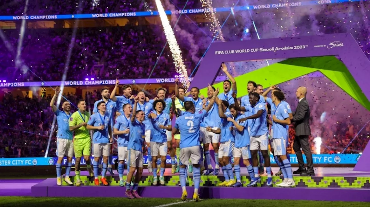 Para Pemain Manchester City Merayakan Kemenangan di Final Piala Dunia Antarklub FIFA 2023