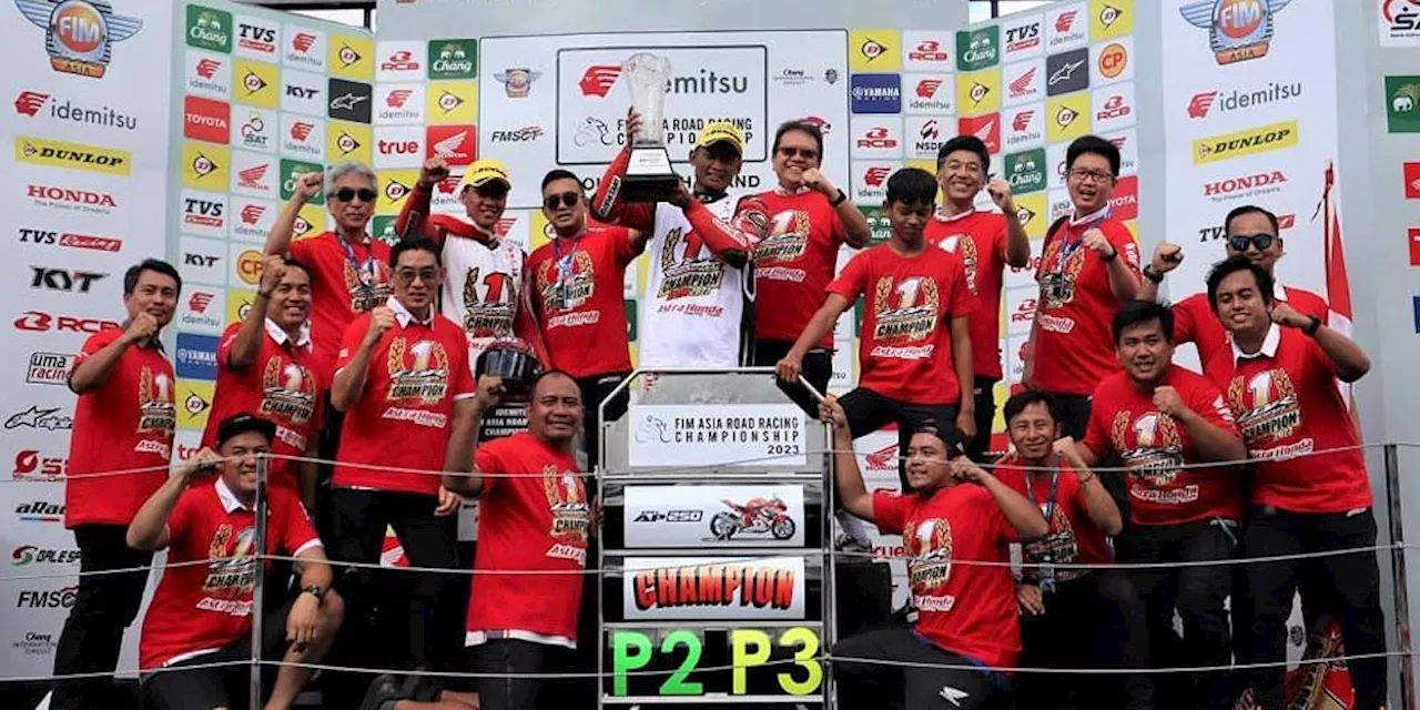 Rheza Danica Ahrens Sukses Bawa Astra Honda dan Indonesia Juarai AP250 Asia Road Racing Championship 2023