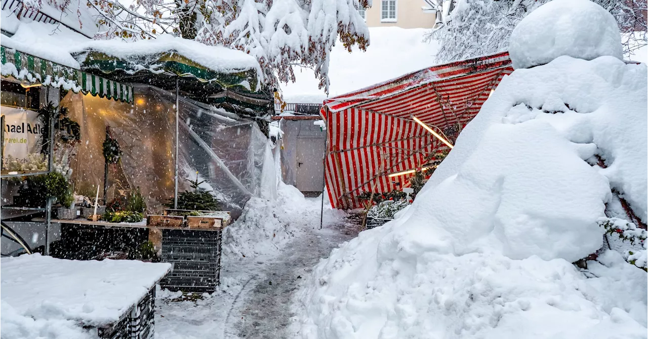 Starke Schneefälle führen zu Totalausfällen in Bayern