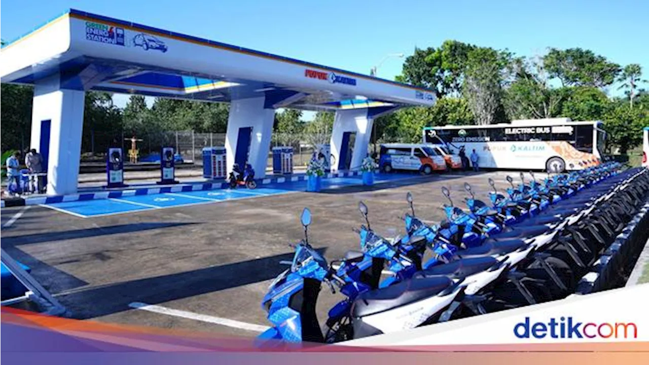 Tekan Energi Fosil, Pupuk Kaltim Operasikan Tempat Isi Daya Mobil-Bus Listrik