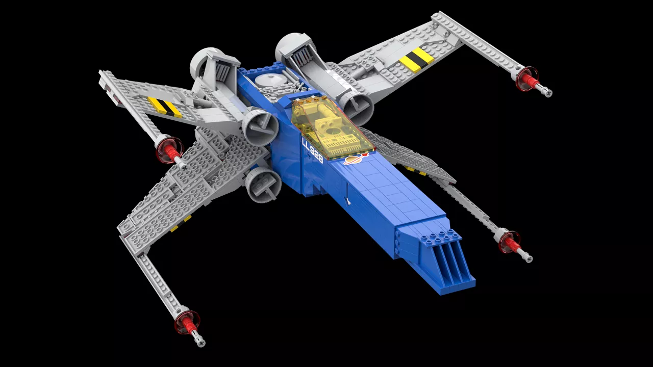 Building a Star Wars X-wing using LEGO set 10497: Galaxy Explorer