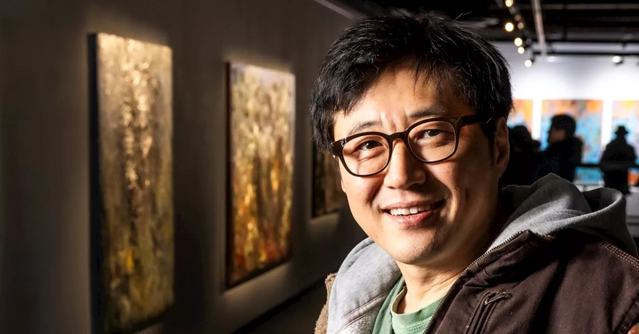 화가 된 박신양 '그림 팔 생각 없다'…관객 앞 그림 그리는 사연