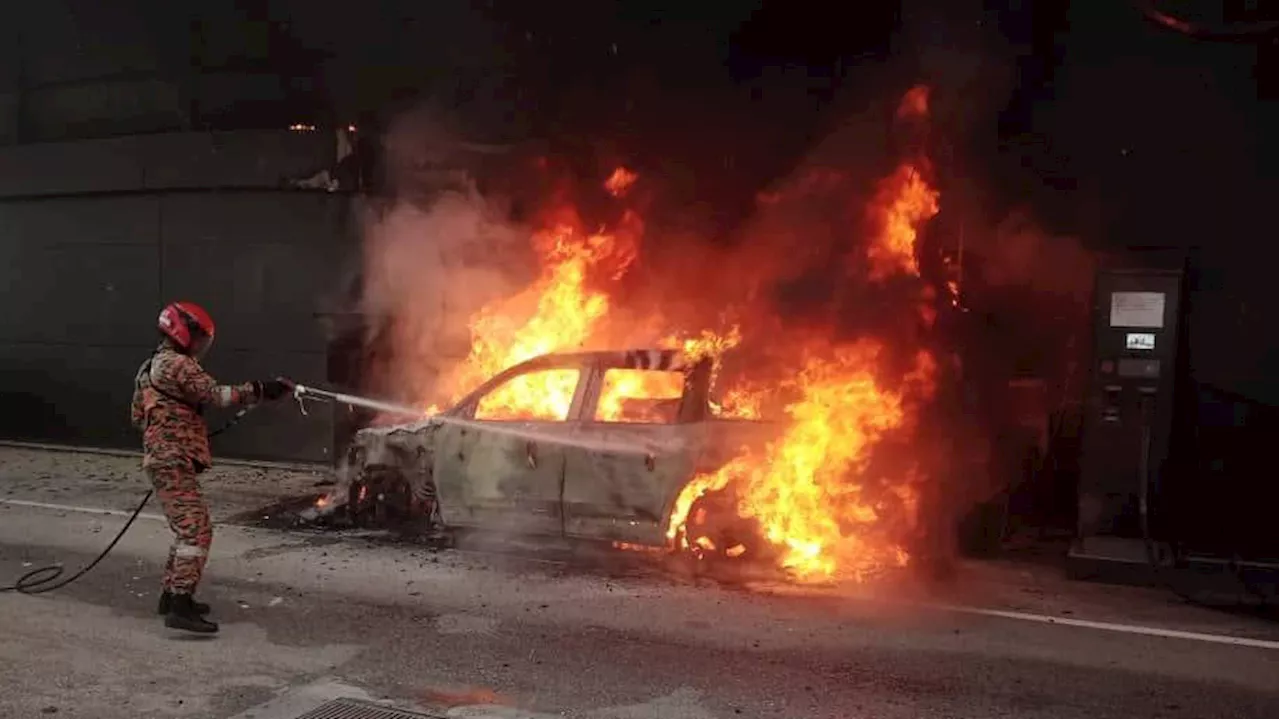 Tesla Model 3 Catches Fire in Johor