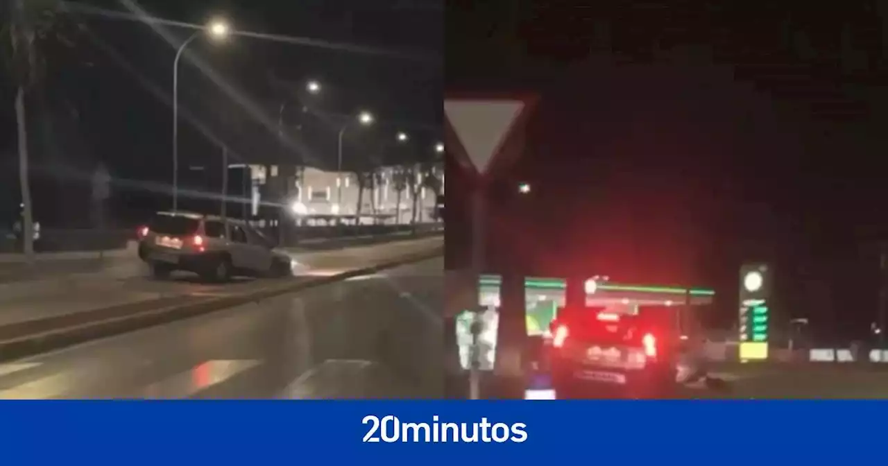 Un kamikaze circula en dirección contraria durante más de dos minutos y acaba empotrado contra una rotonda en Dos Hermanas, Sevilla