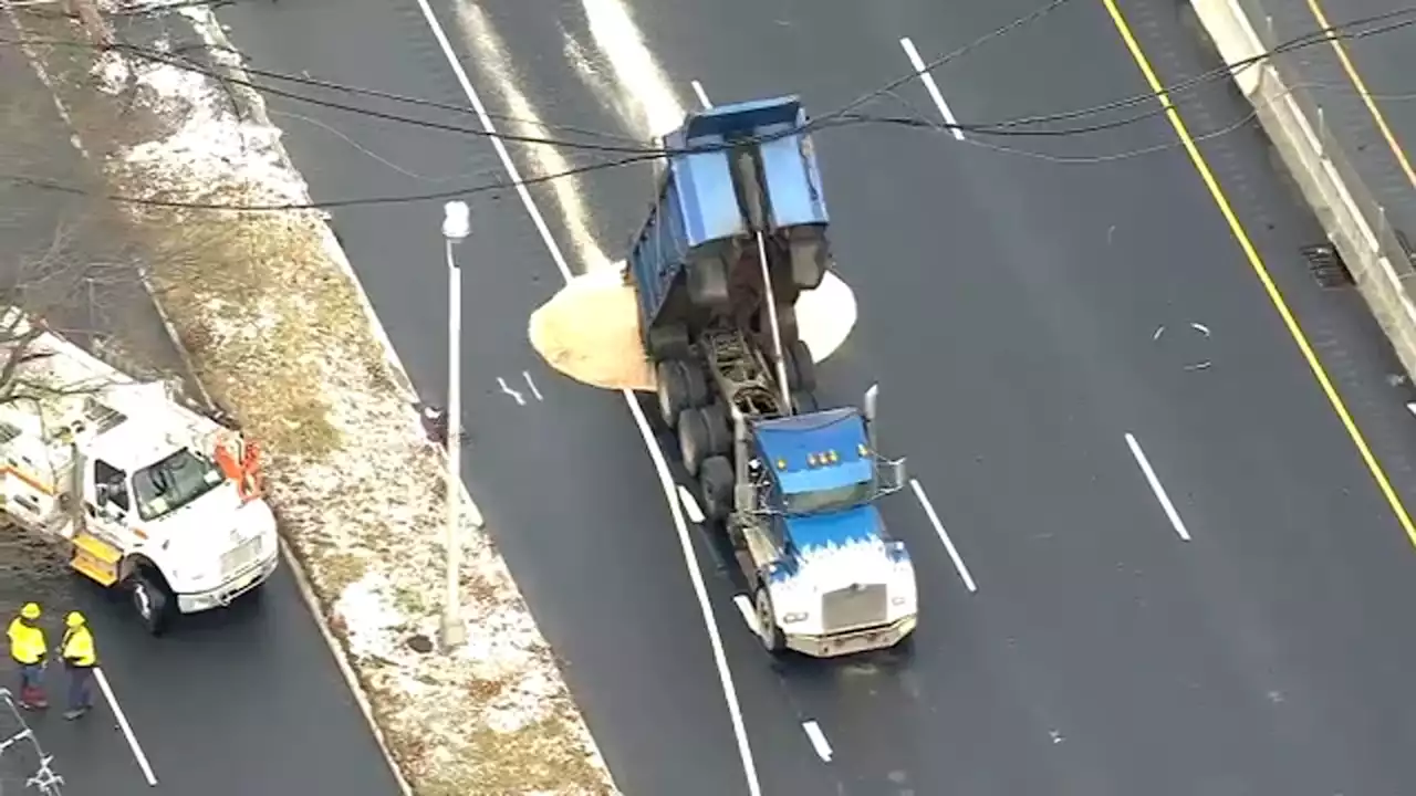 Downed utility pole and wires shut down Route 3 in both directions in Secaucus