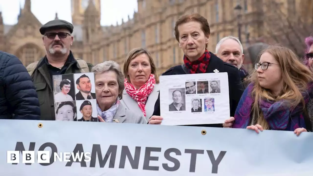 Troubles legacy bill: Victims take protest to Westminster