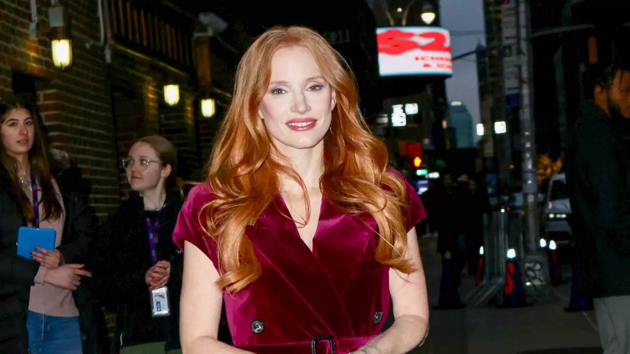 Jessica Chastain Struts Out Of Her Sartorial Comfort Zone In Thigh-Grazing Boots