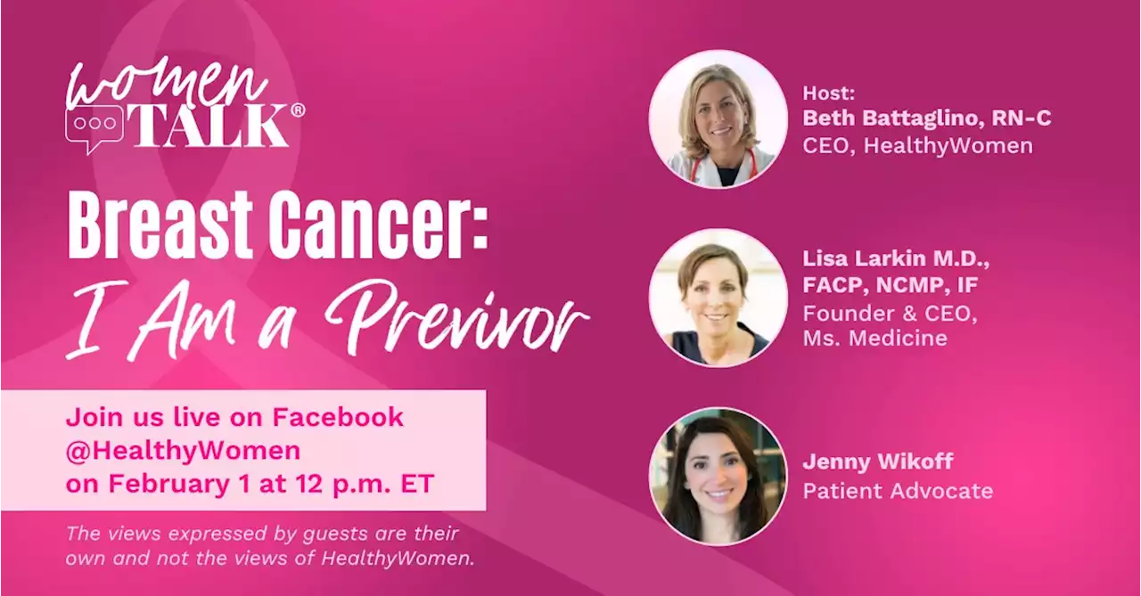 WomenTalk - ' Breast Cancer: I Am a Previvor'