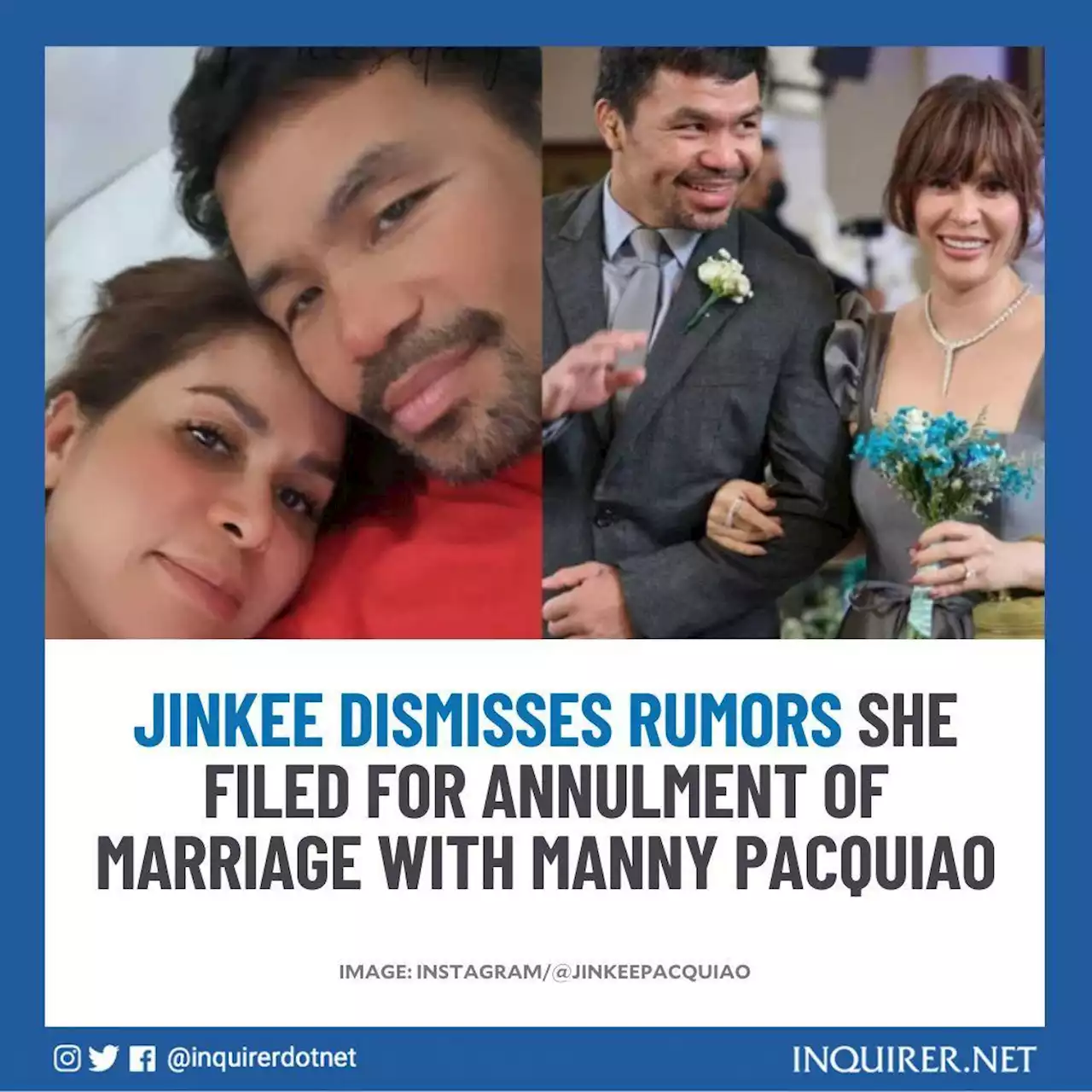 Jinkee dismisses rumors she filed for annulment of marriage with Manny Pacquiao