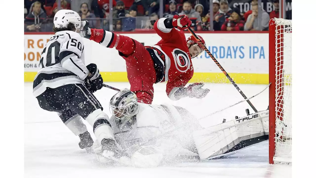 Kings blow 3-goal third-period lead, lose to Hurricanes in OT