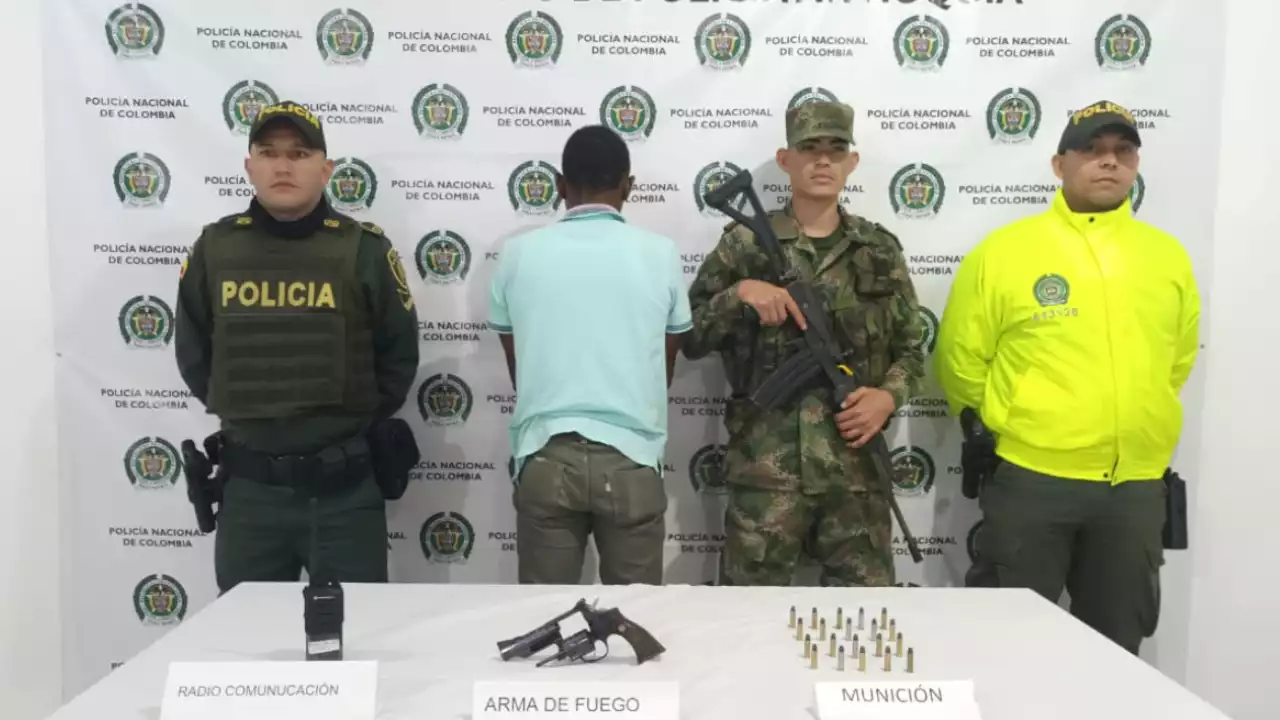 Capturan dos personas por porte ilegal de arma de fuego