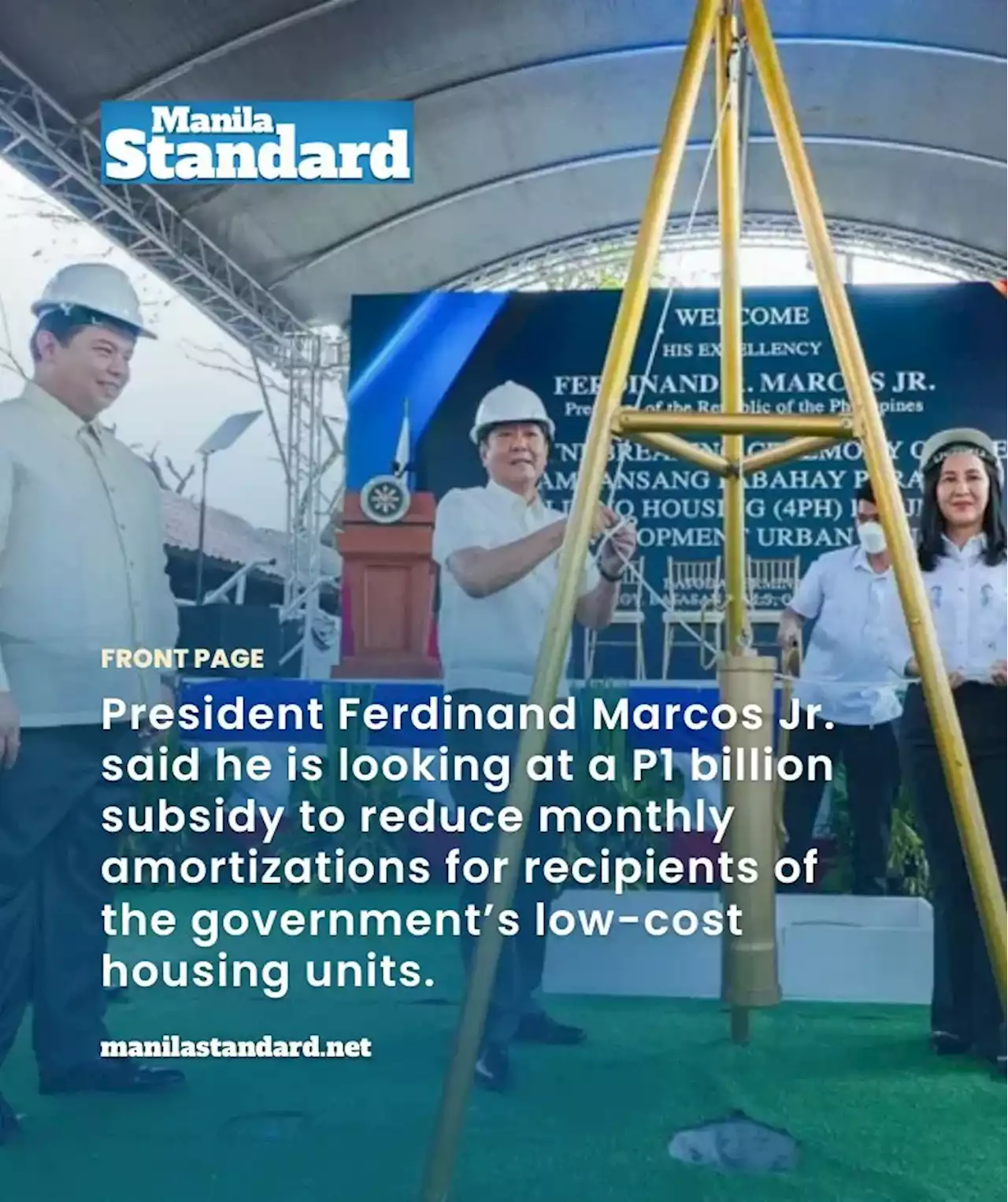 PBBM vows affordable housing