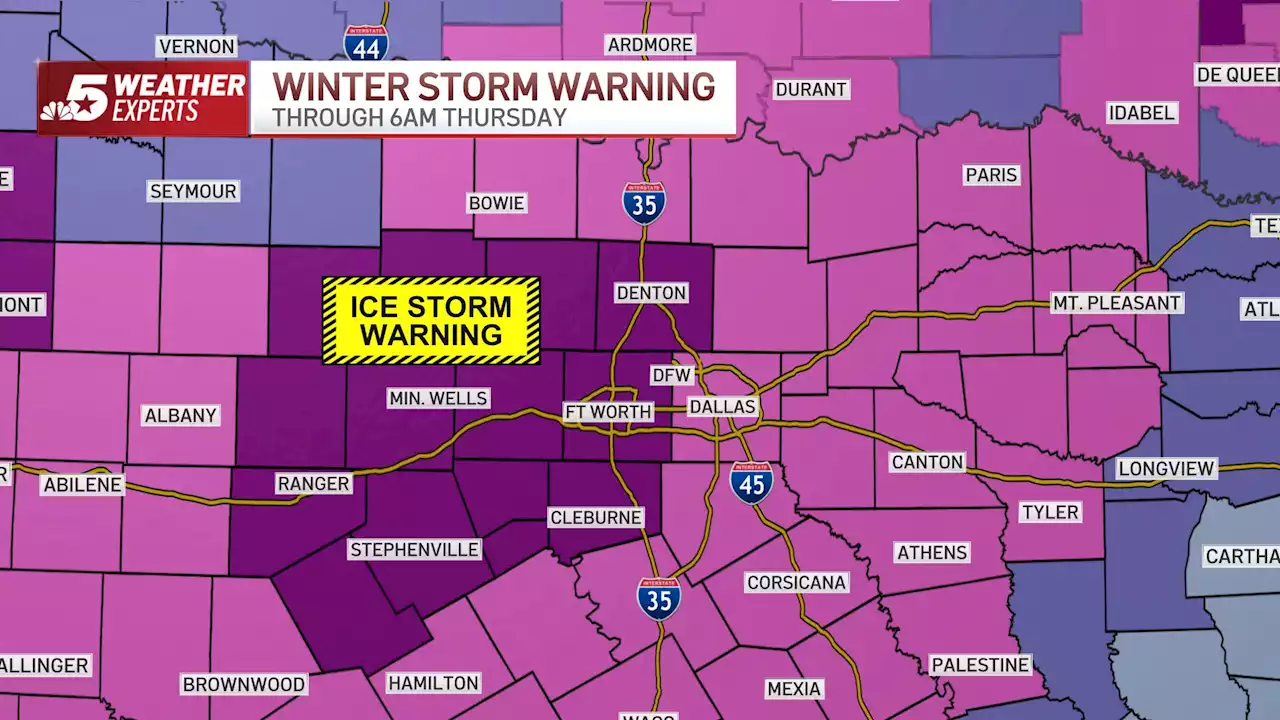 Winter Storm Warning in DFW: Freezing Rain, Sleet, Icy Conditions Expected as Temperatures Plummet