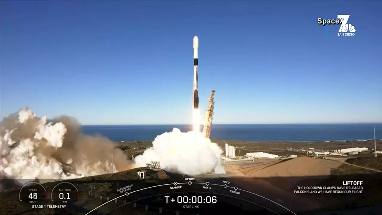 WATCH: A SpaceX Falcon 9 Rocket Carrying Dozens of Satellites Launched in California