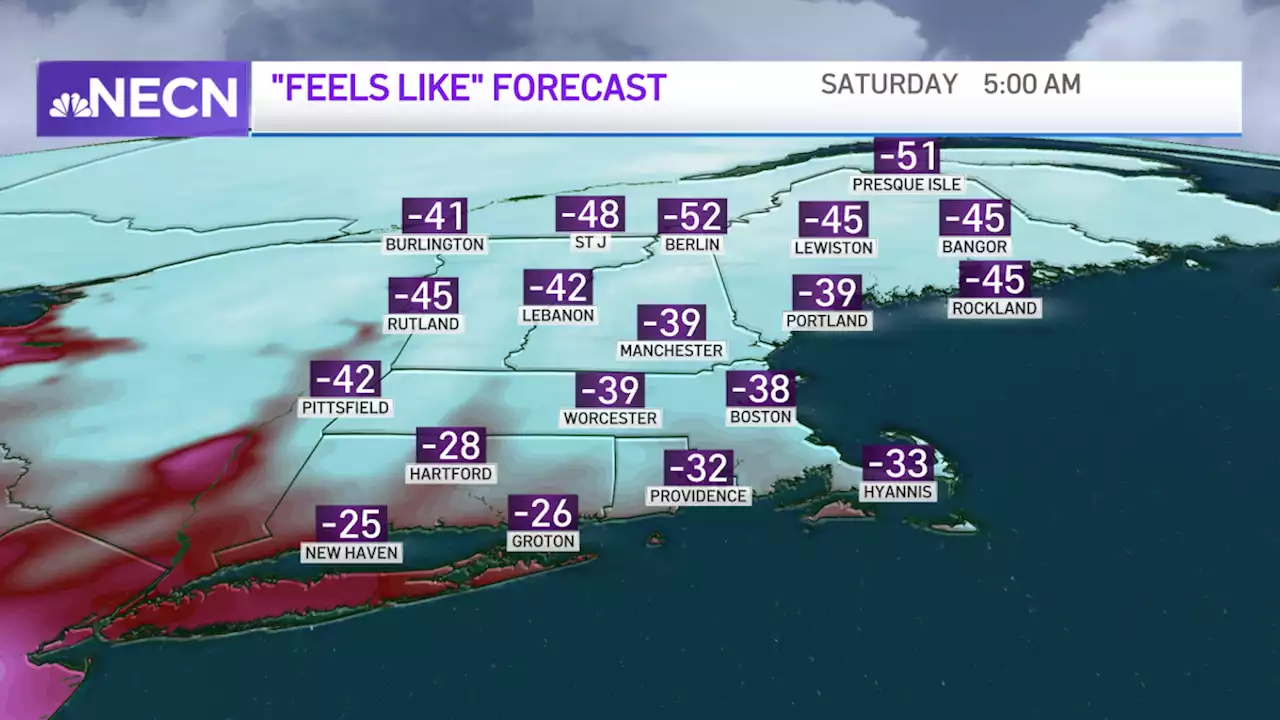 Wind Chills Could Reach 25 Below in Greater Boston on Saturday