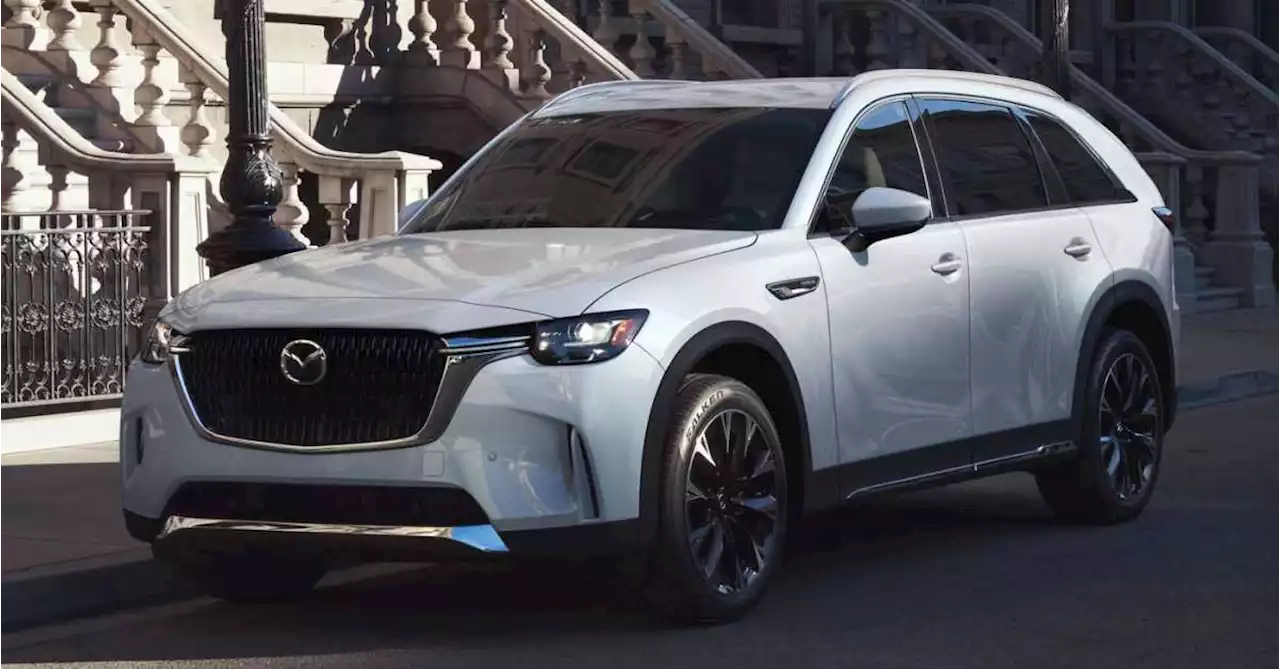 2024 Mazda CX-90 debuts - new three-row SUV; 3.3L turbo mild hybrid inline-six, 2.5L PHEV; standard AWD - paultan.org