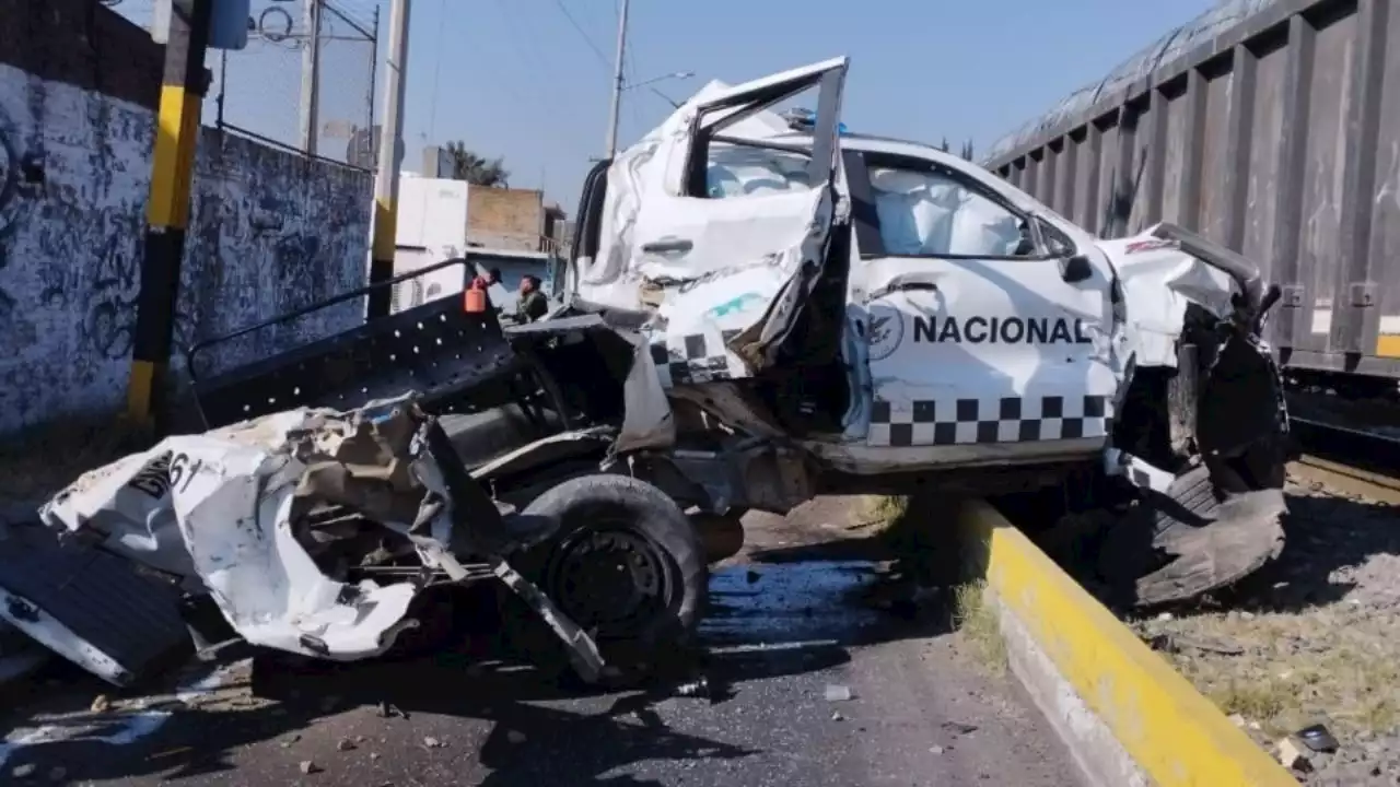 Un tren arrolla una patrulla de la Guardia Nacional en Celaya; mueren dos agentes