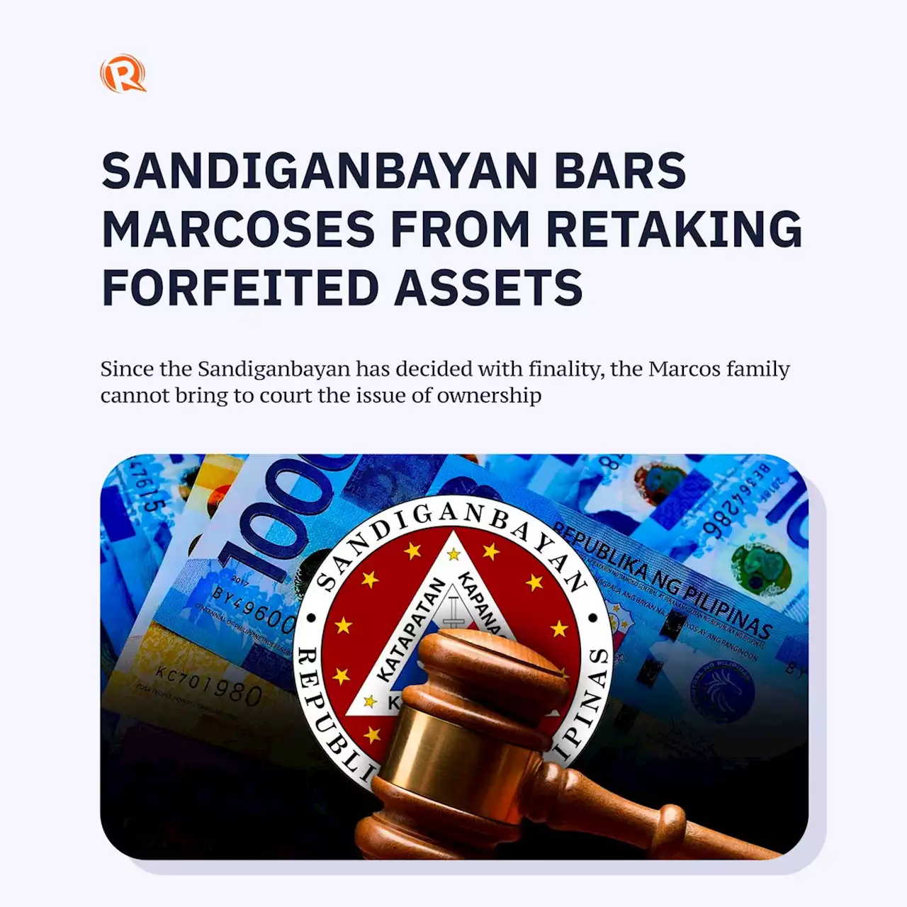 Sandiganbayan bars Marcoses from retaking forfeited assets