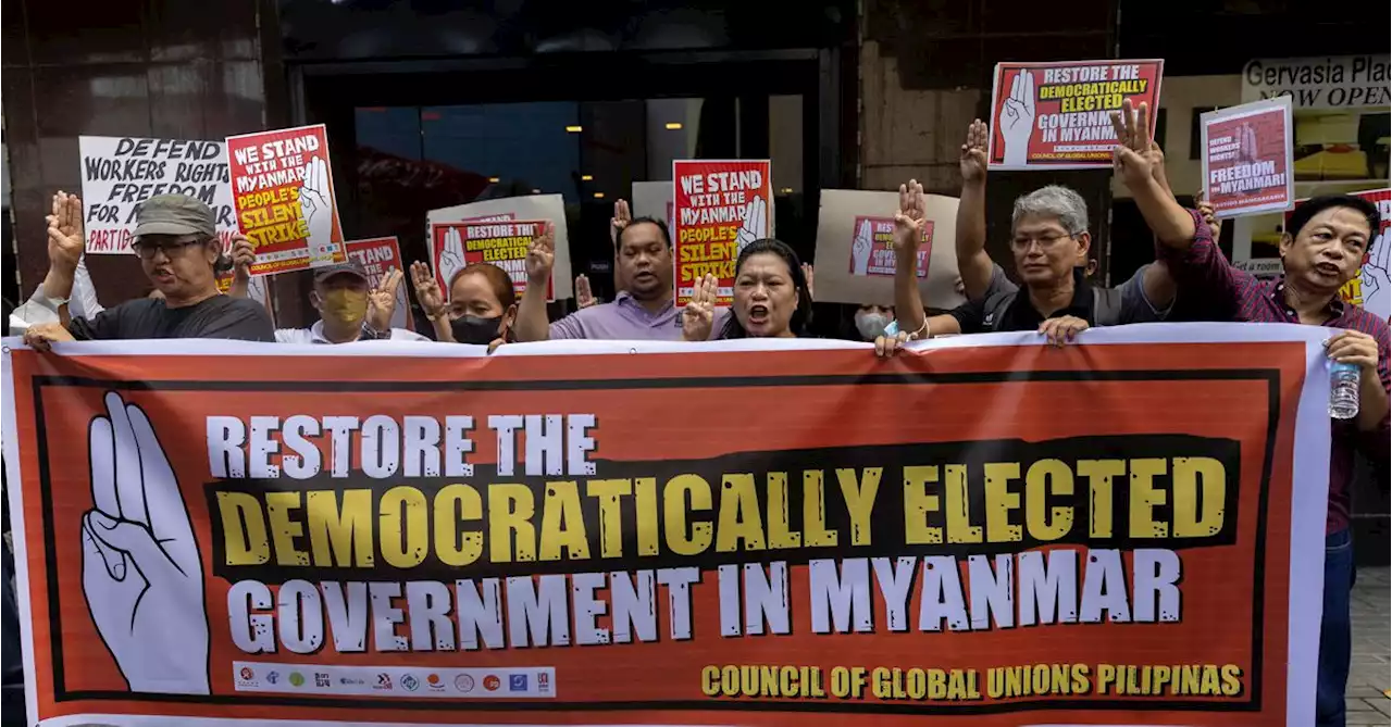 Protesters mark Myanmar coup anniversary, junta due to make statement