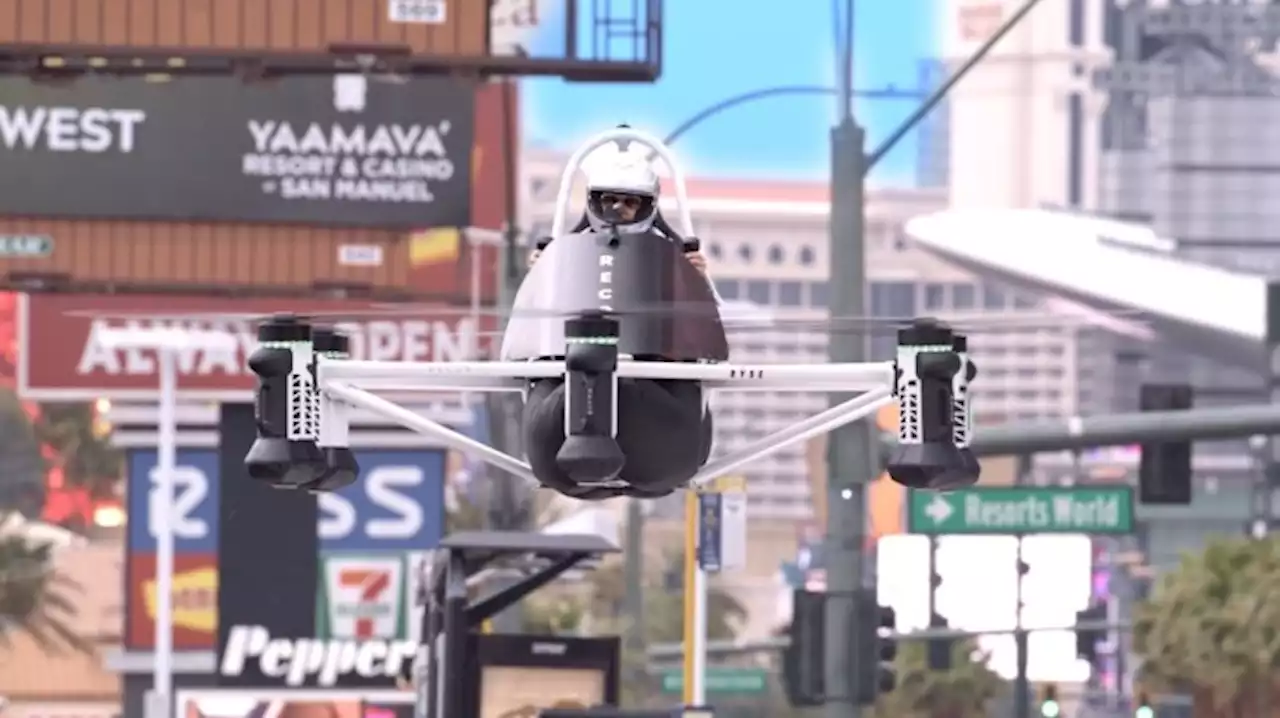 Watch: This Elvis Impersonator Flew Above the Vegas Strip in a New One-Person eVTOL