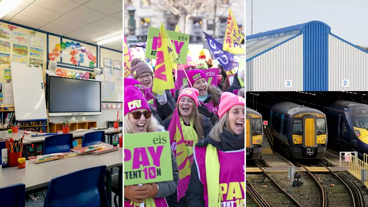 Biggest day of strikes in over a decade begins - as teachers, train drivers and civil servants walk out