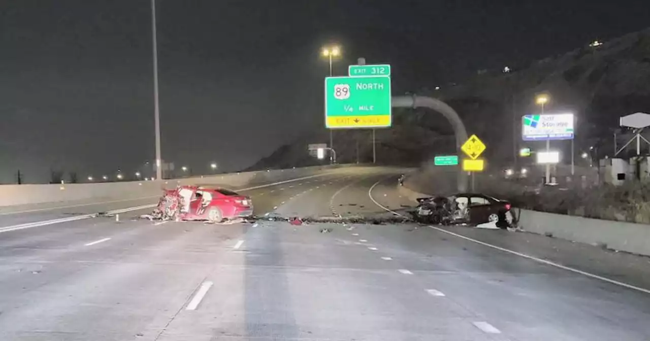 Wrong-way crash on I-15 in Salt Lake City leaves 1 dead