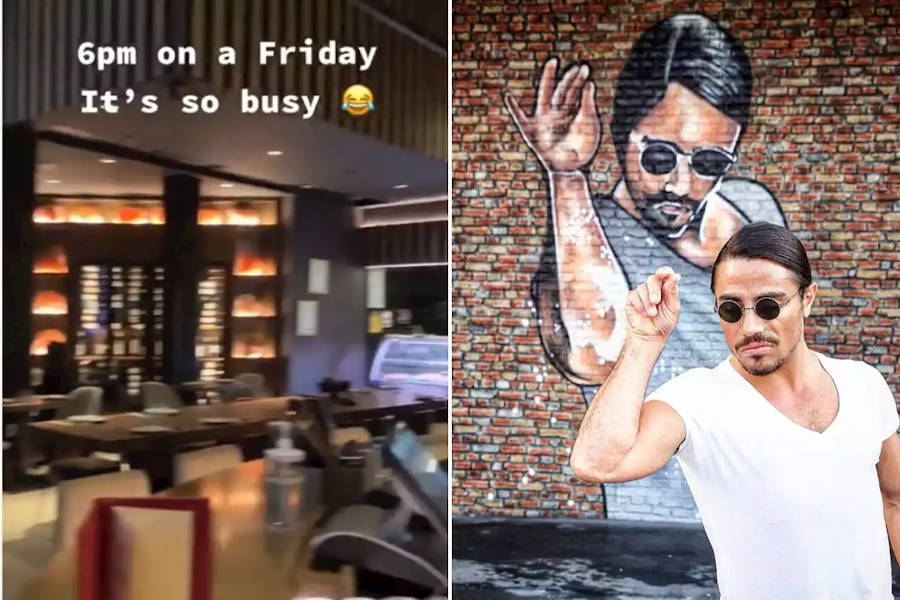 Salt Bae mocked as footage shows £520 a steak NY restaurant lying empty