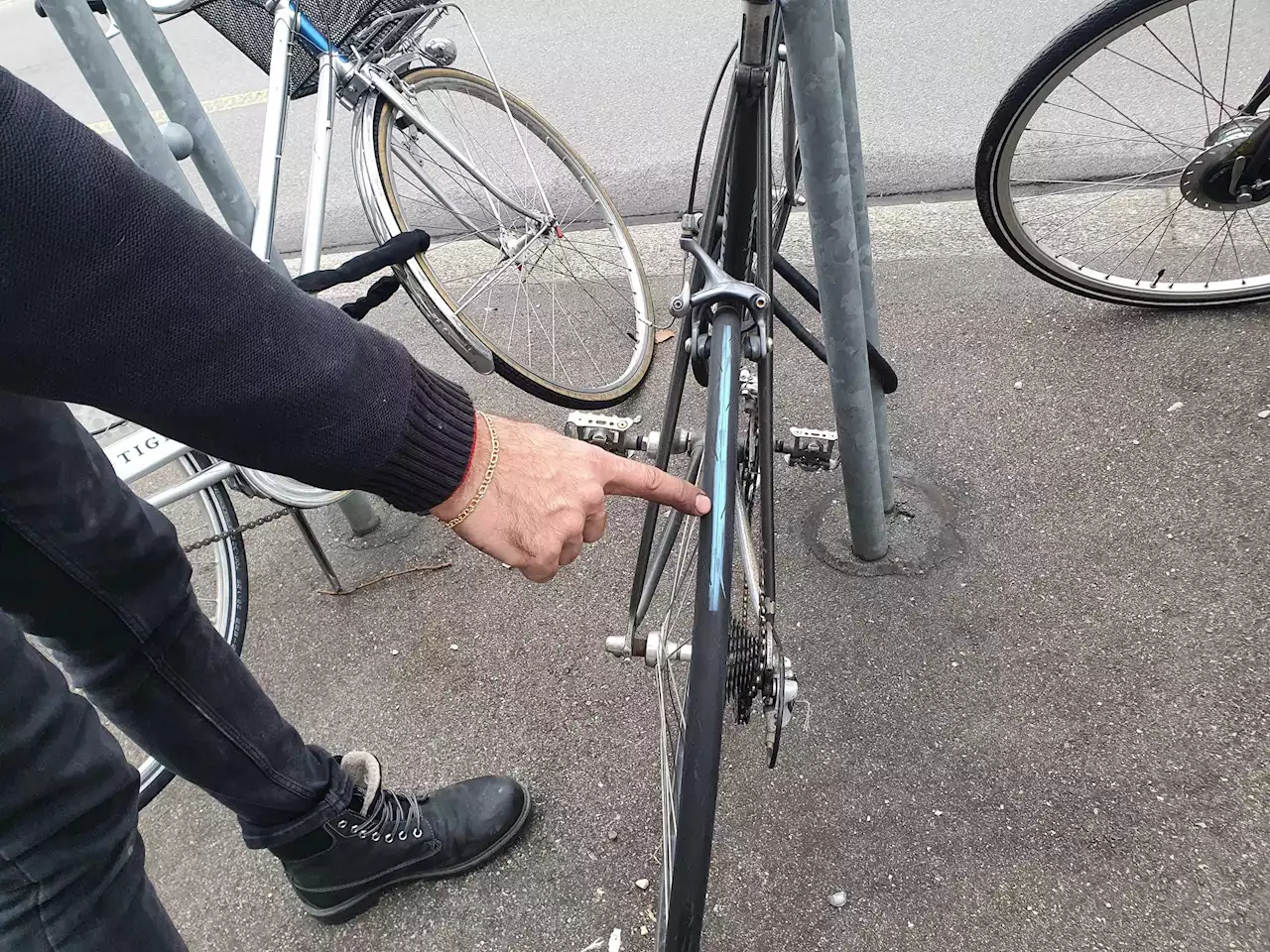 Ist dein Pneu blau markiert, ist dein Velo bald weg