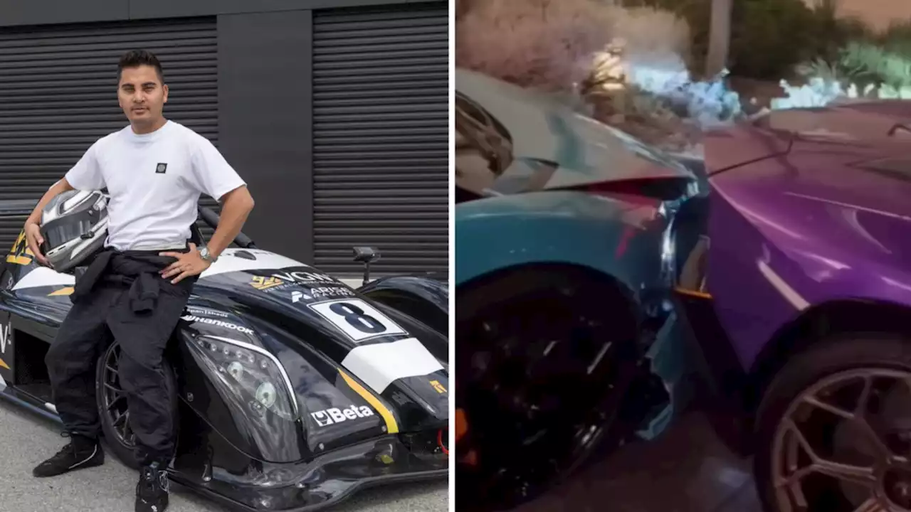 Watch: Aussie valet driver smashes two Lamborghinis owned by billionaire