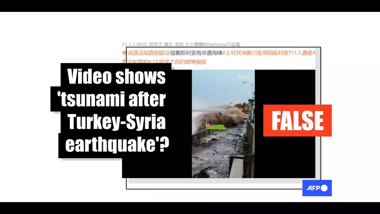 Video of high surf at US beach falsely shared as 'tsunami after Turkey-Syria earthquake'