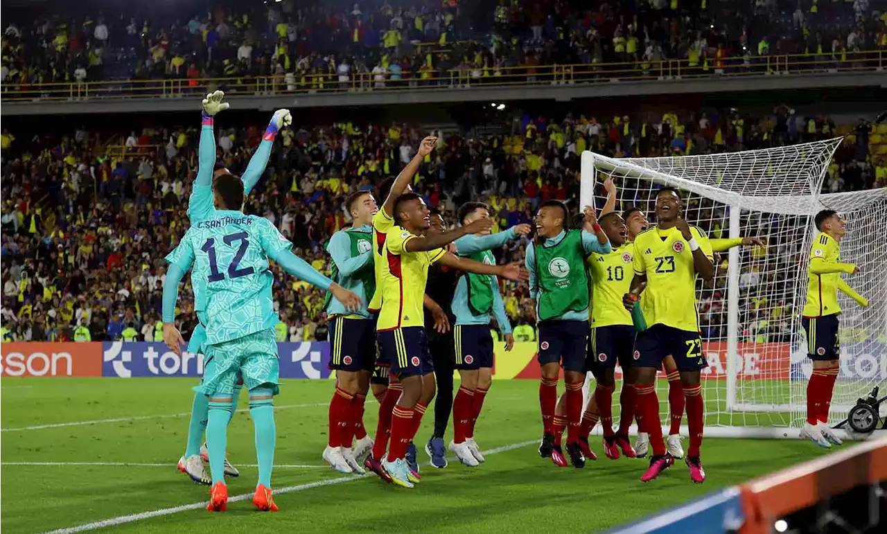 Al mundial: Colombia sub 20 clasificó sin haber jugado con Brasil