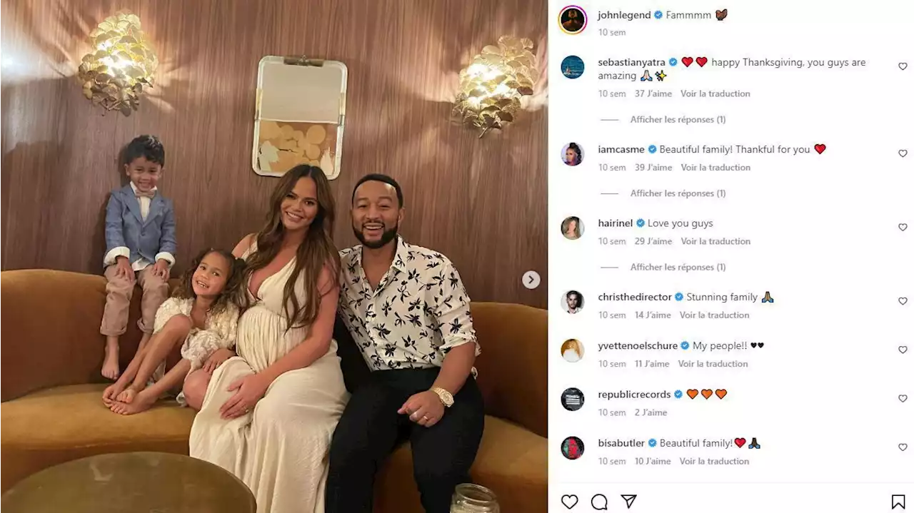 Chrissy Teigen maman : son mari John Legend dévoile un cliché craquant du nouveau-né