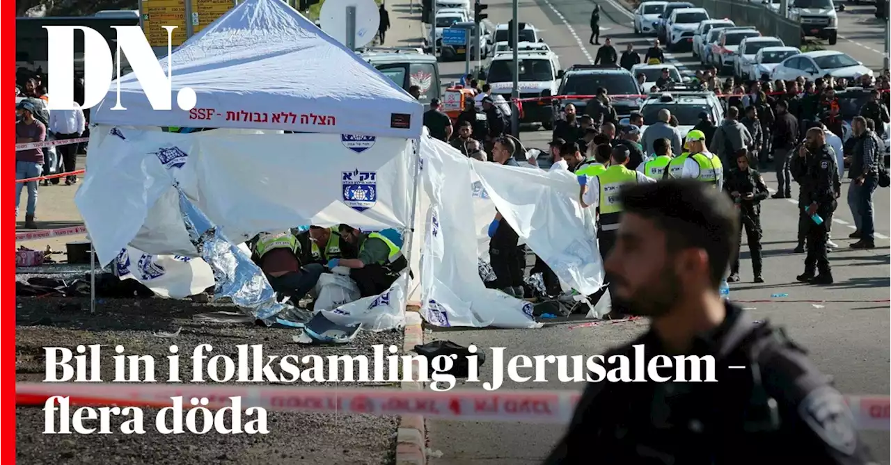 Bil har kört in i folksamling i Jerusalem – två döda