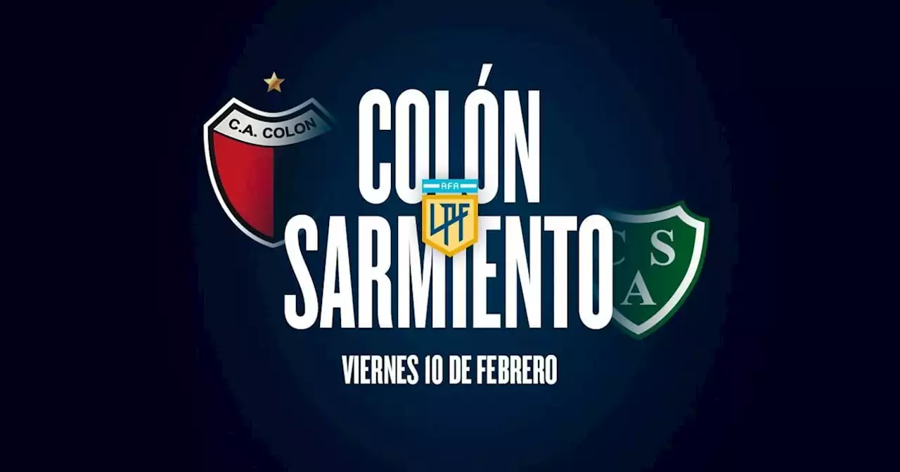 Colón - Sarmiento: hora, TV y posibles formaciones